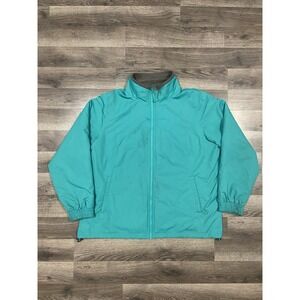 Cabela's Outdoor Jacket Size 2XL Regular Teal Mid-Length Full Zip Men's Fleece